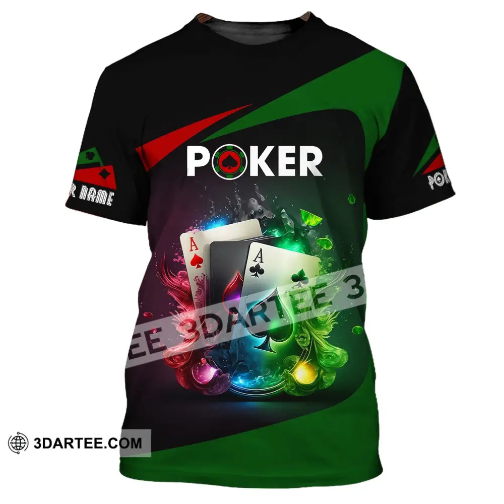 Unisex Shirt Custom Name Poker T-Shirt Casino Gift / S