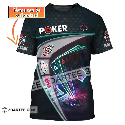 Unisex Shirt Custom Name Poker T-Shirt Hoodie Casino Gift