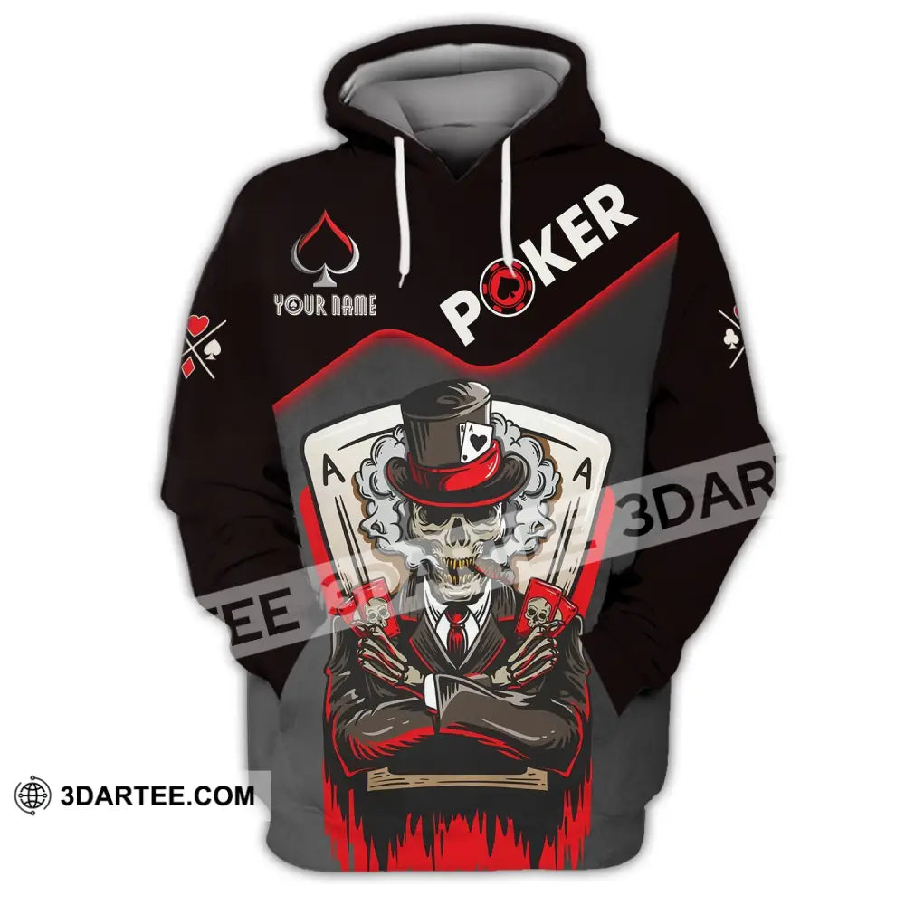 Unisex Shirt Custom Name Poker T-Shirt Hoodie Casino Gift / S