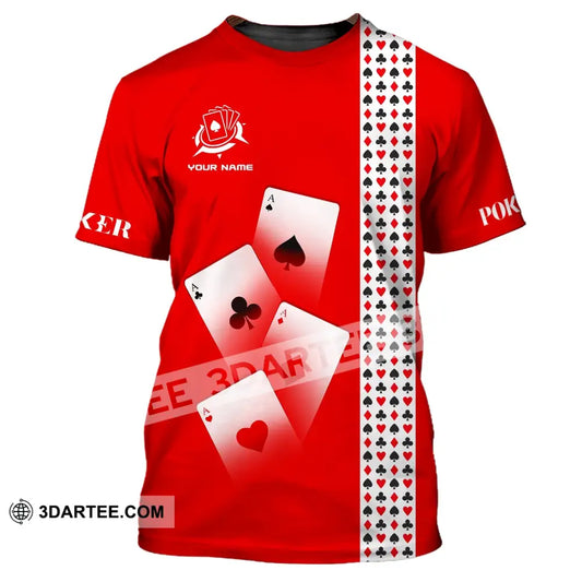 Unisex Shirt Custom Name Poker T-Shirt Hoodie Casino / S