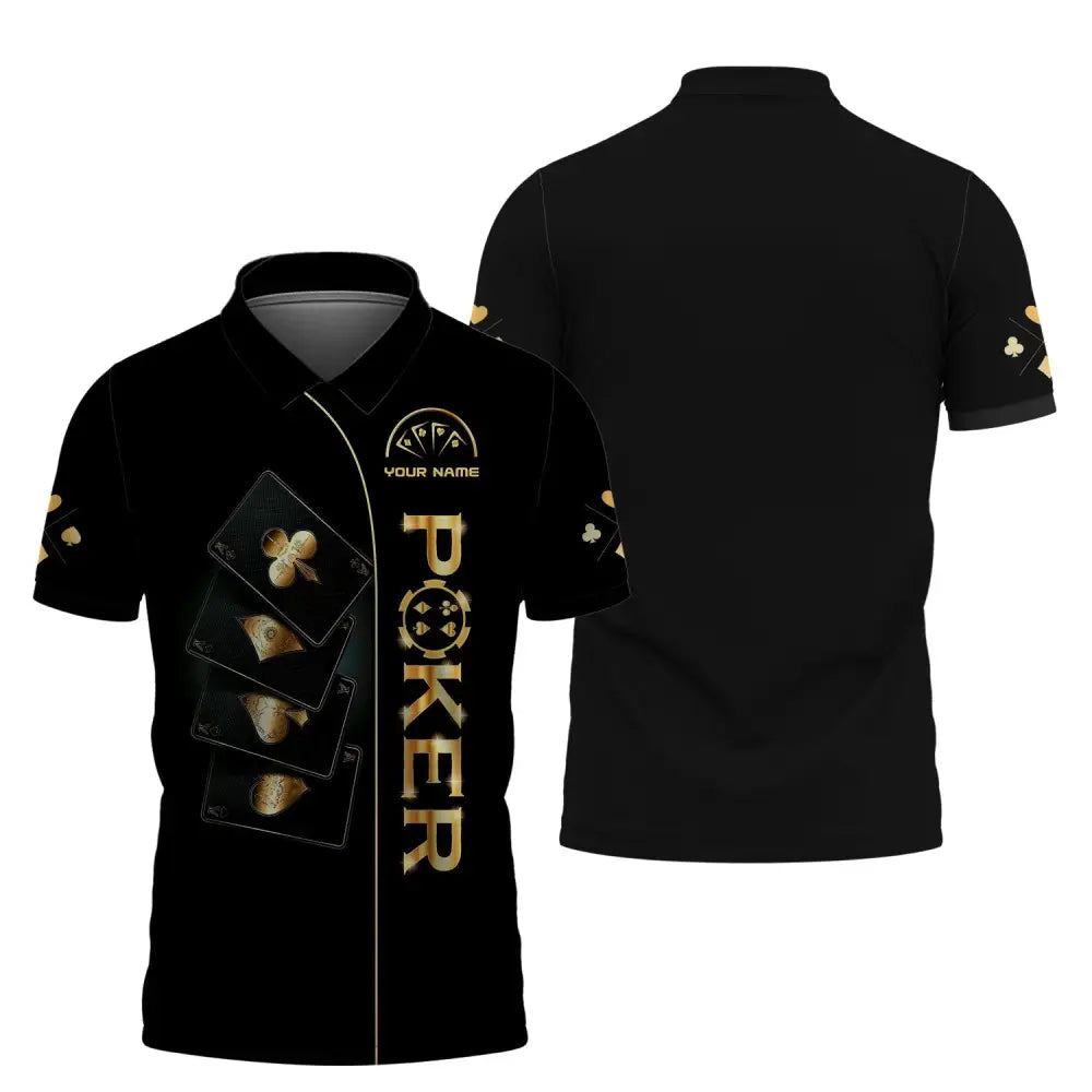 Unisex Shirt Custom Name Poker T-Shirt Hoodie Gift Polo / S