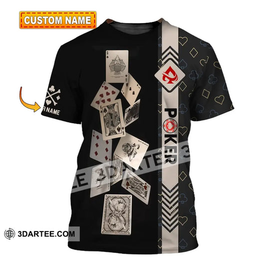 Unisex Shirt Custom Name Poker T-Shirt Hoodie Long Sleeve Casino T-Shirt