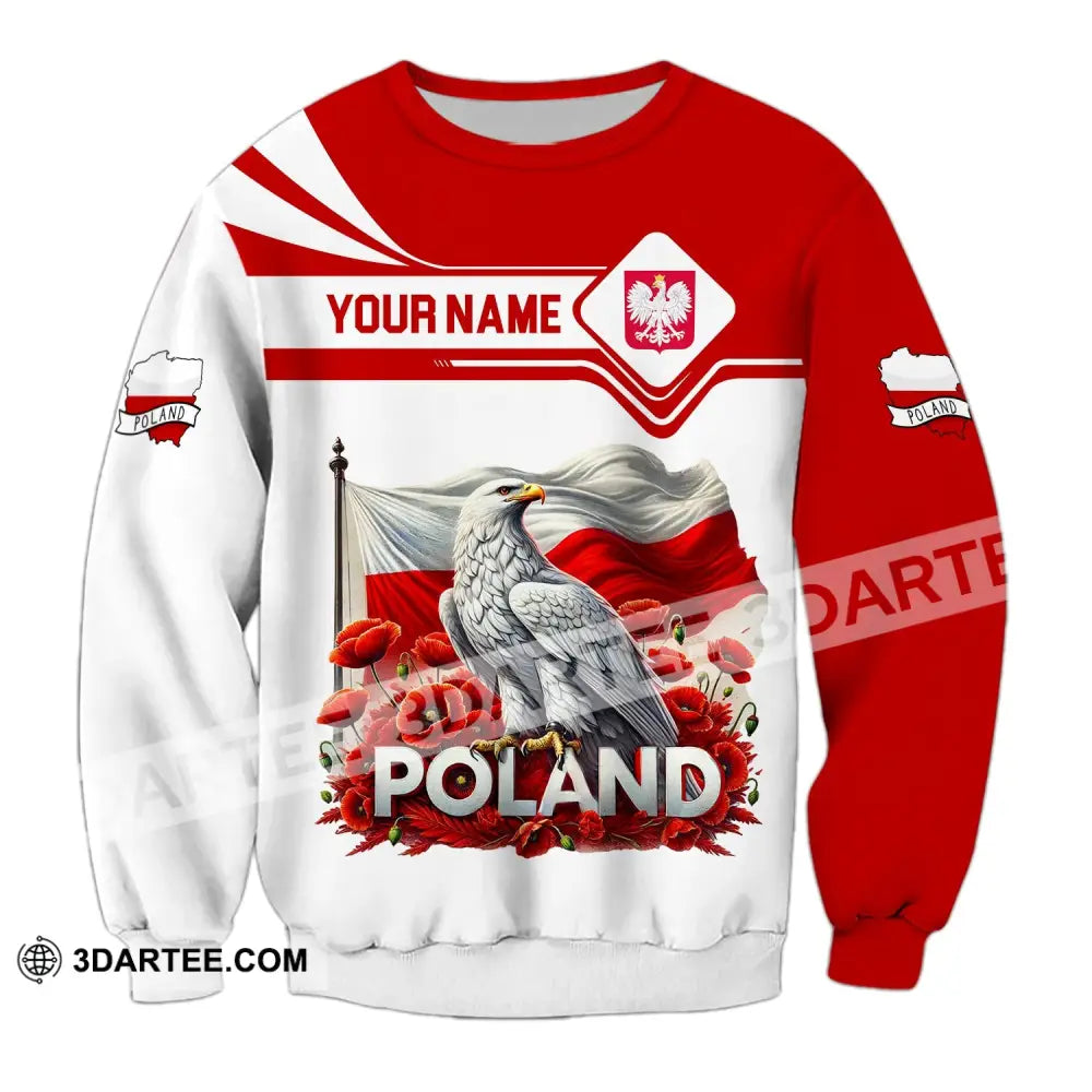 Unisex Shirt Custom Name Poland Polo Long Sleeve Gift / S T-Shirt