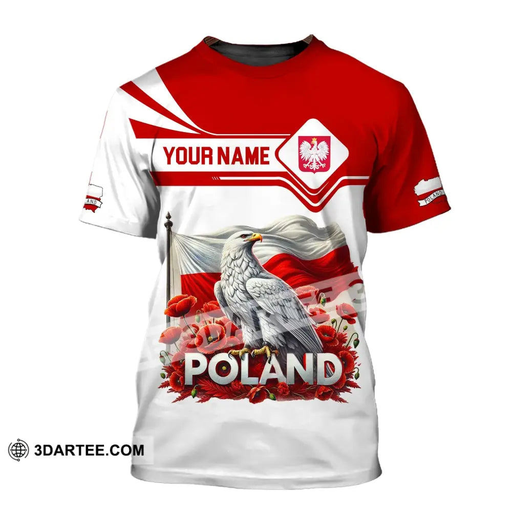 Unisex Shirt Custom Name Poland Polo Long Sleeve Gift T-Shirt / S T-Shirt