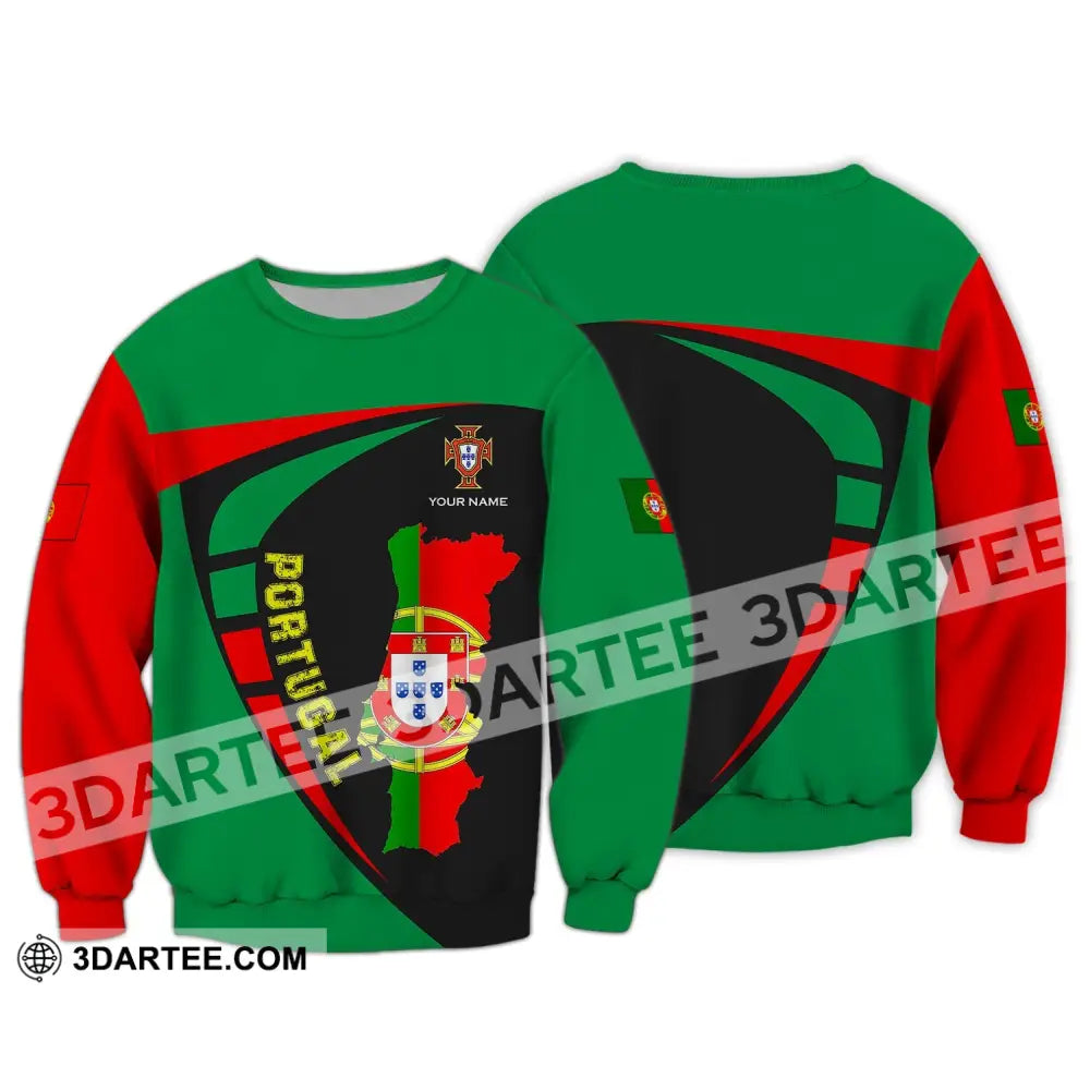 Unisex Shirt - Custom Name Portugal Long Sleeve / S T-Shirt