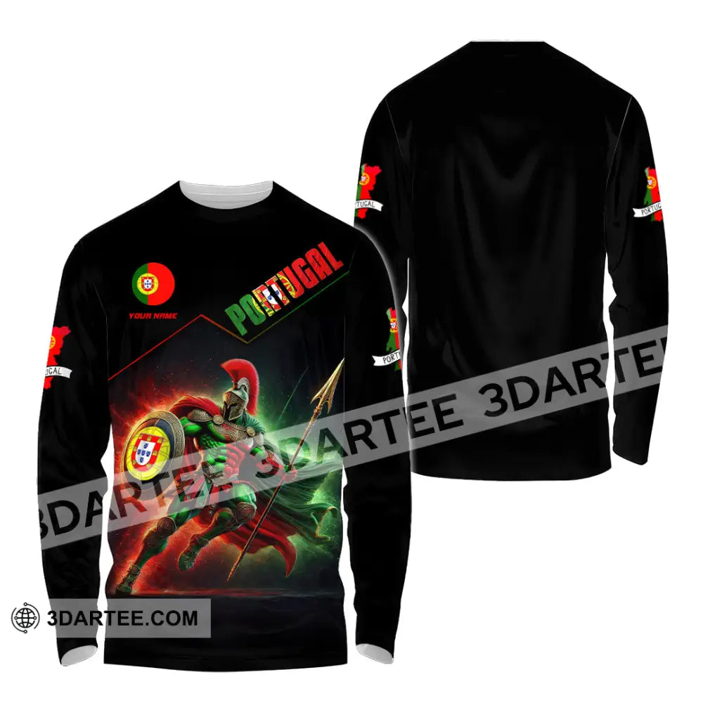 Unisex Shirt Custom Name Portugal Lover Gift Long Sleeve / S T-Shirt