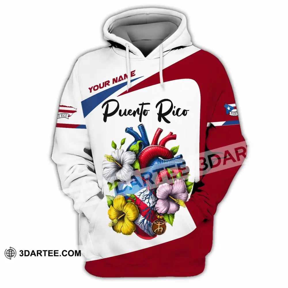 Unisex Shirt Custom Name Puerto Rico Lover Gift Hoodie / S T-Shirt