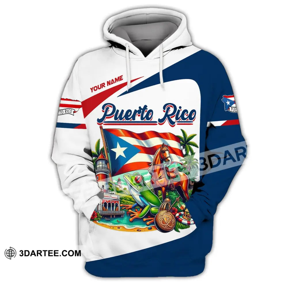 Unisex Shirt Custom Name Puerto Rico Polo Long Sleeve Gift Hoodie / S T-Shirt