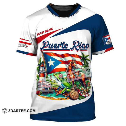 Unisex Shirt Custom Name Puerto Rico Polo Long Sleeve Gift T-Shirt / S T-Shirt