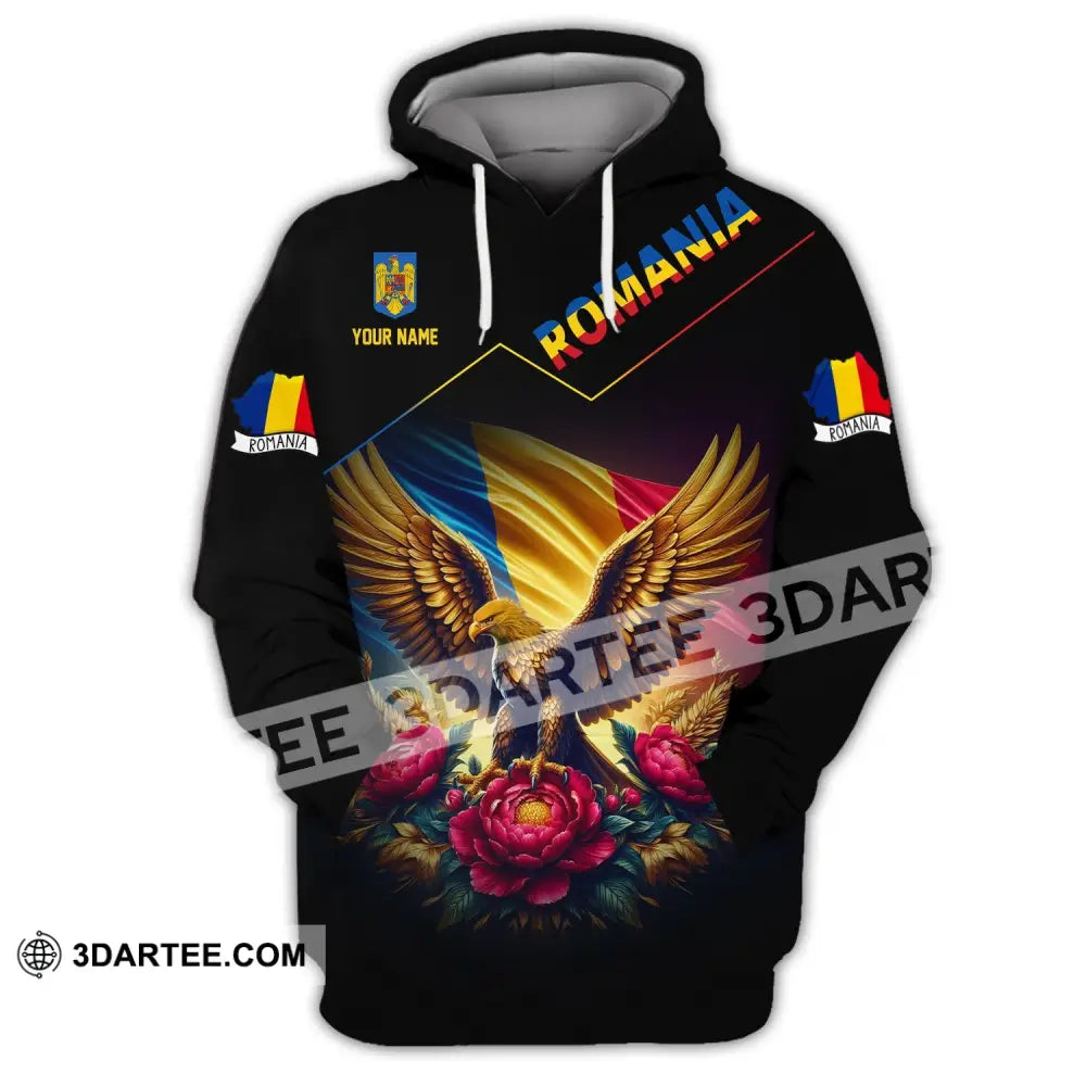 Unisex Shirt Custom Name Romania Polo Long Sleeve Gift Hoodie / S T-Shirt