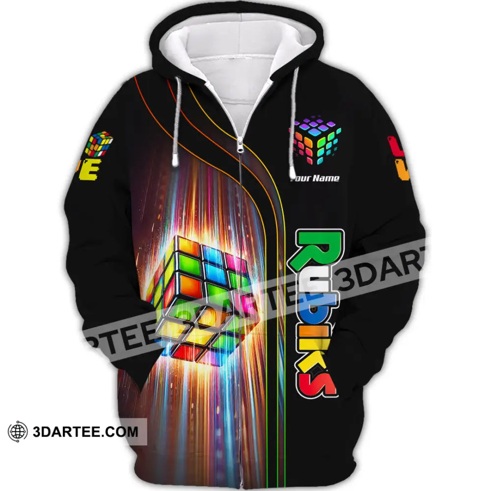 Unisex Shirt Custom Name Rubik Apparel Polo Long Sleeve Love T-Shirt Zipper Hoodie / S T-Shirt