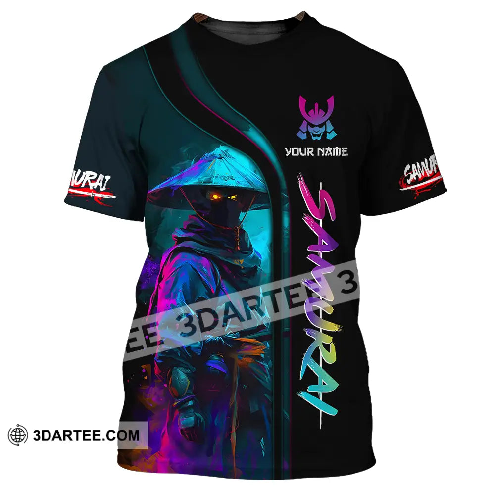 Unisex Shirt - Custom Name Samurai Colorful T-Shirt / S T-Shirt