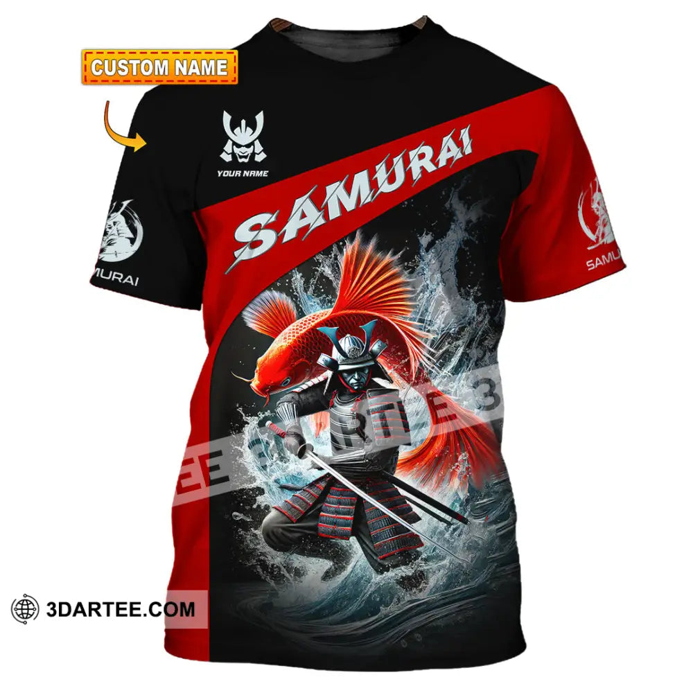 Unisex Shirt Custom Name Samurai Japanese T-Shirt Lover Gift T-Shirt