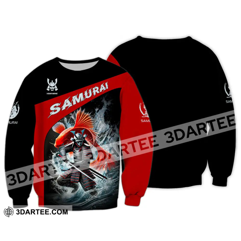 Unisex Shirt Custom Name Samurai Japanese T-Shirt Lover Gift Long Sleeve / S T-Shirt