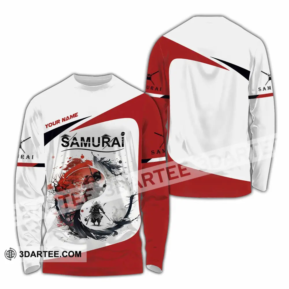 Unisex Shirt Custom Name Samurai Polo Long Sleeve / S T-Shirt