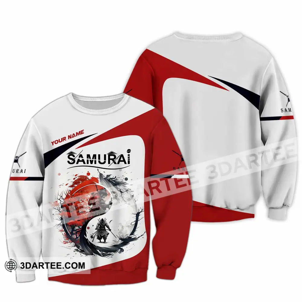 Unisex Shirt Custom Name Samurai Polo Long Sleeve / S T-Shirt