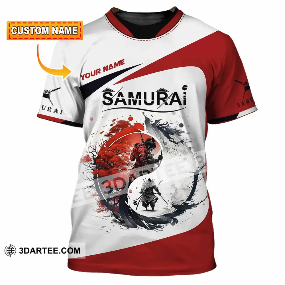 Unisex Shirt Custom Name Samurai Polo Long Sleeve T-Shirt