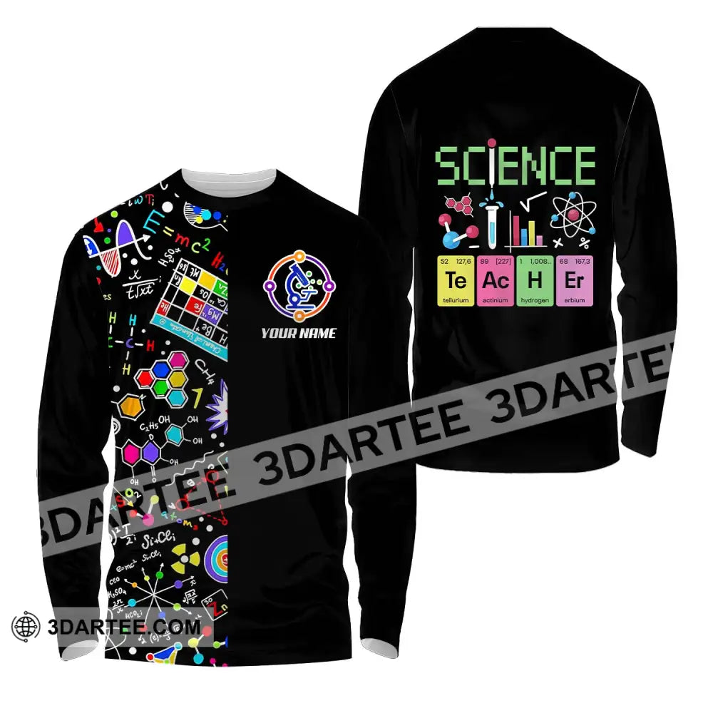 Unisex Shirt - Custom Name Science Long Sleeve / S T-Shirt