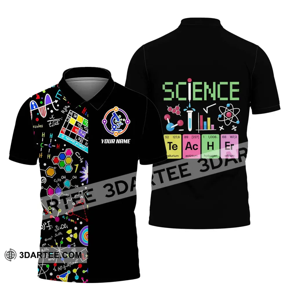 Unisex Shirt - Custom Name Science Polo / S T-Shirt