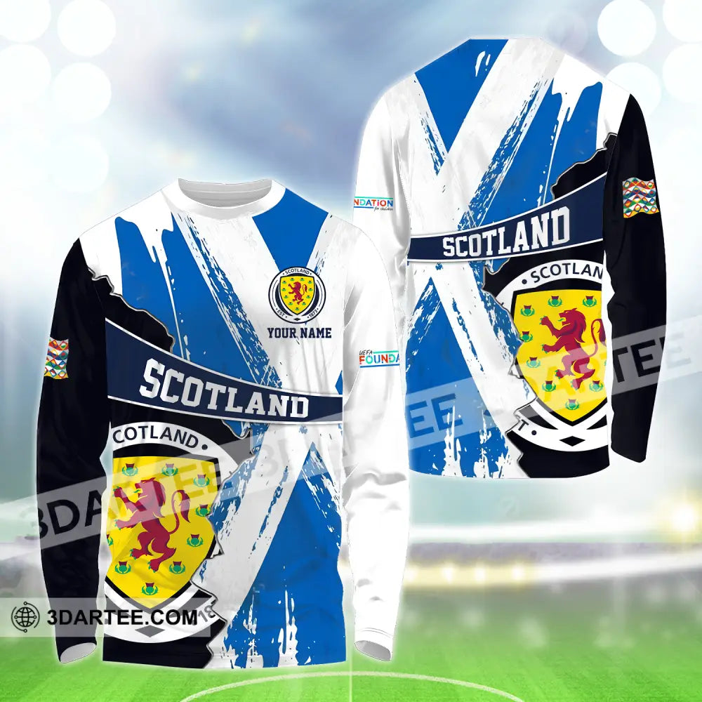 Unisex Shirt - Custom Name Scotland Est.1983 Euro 2024 Long Sleeve / S T-Shirt