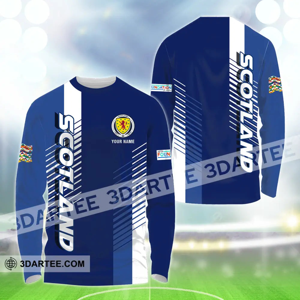 Unisex Shirt - Custom Name Scotland Euro 2024 Long Sleeve / S T-Shirt