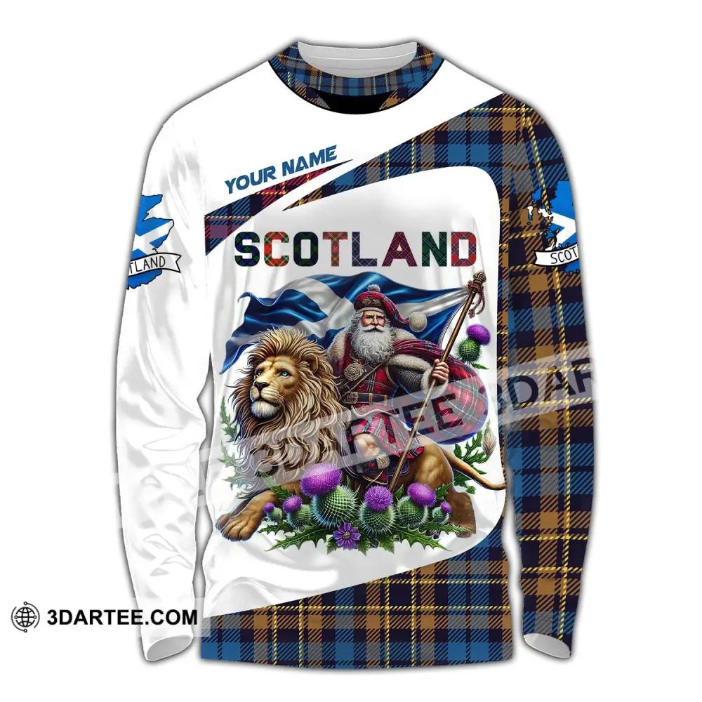 Unisex Shirt Custom Name Scotland Lover Gift Long Sleeve / S T-Shirt