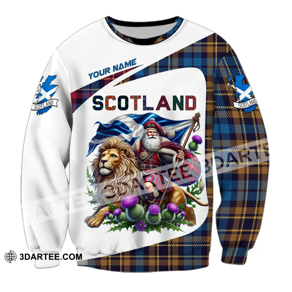 Unisex Shirt Custom Name Scotland Lover Gift Long Sleeve / S T-Shirt