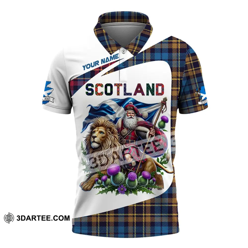 Unisex Shirt Custom Name Scotland Lover Gift Polo / S T-Shirt