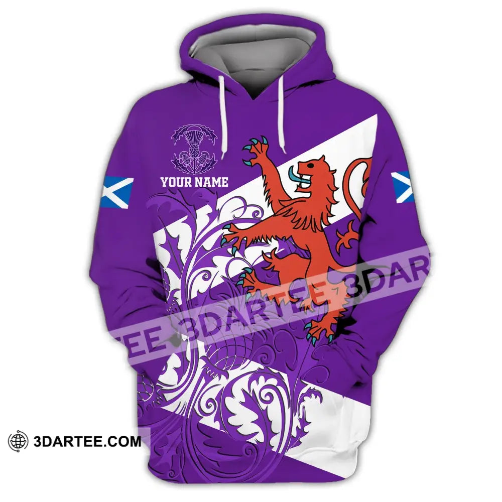 Unisex Shirt Custom Name Scotland Lover T-Shirt Scottish Hoodie / S