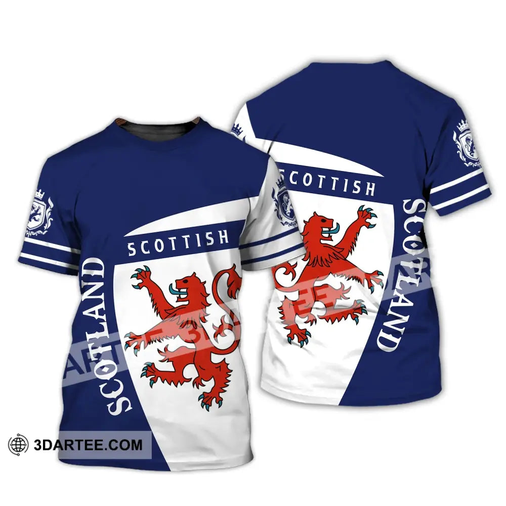 Unisex Shirt Custom Name Scotland Scottish Polo T-Shirt Gift For Lover / S