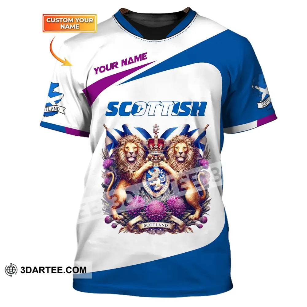 Unisex Shirt Custom Name Scotland Scottish T-Shirt Lover