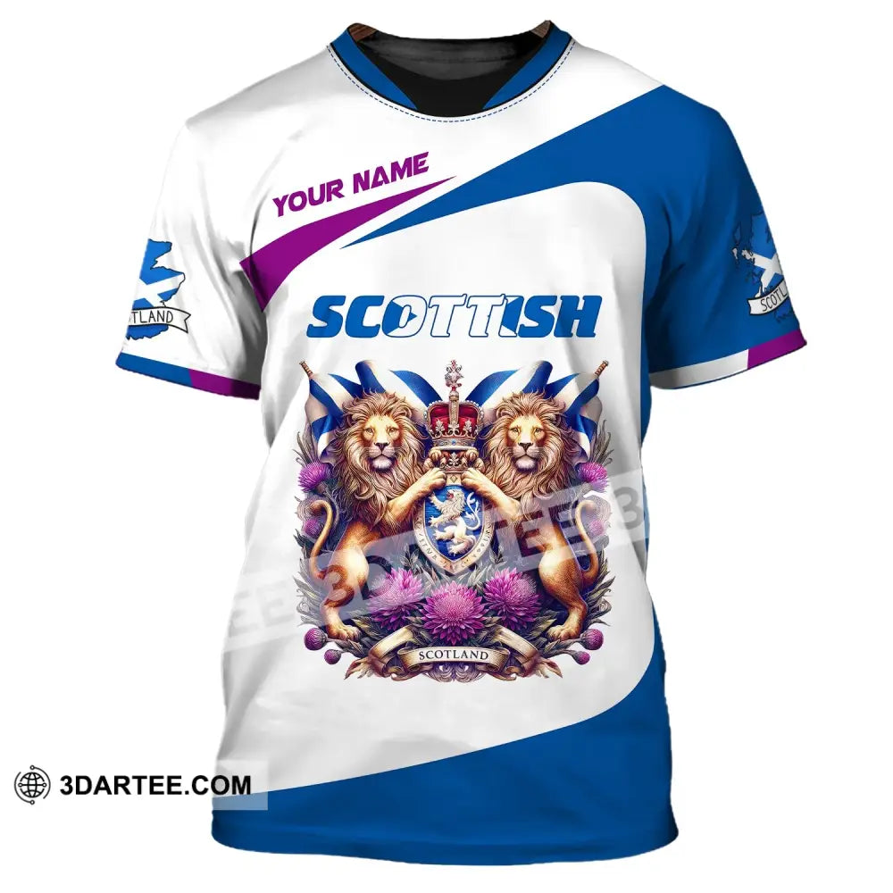 Unisex Shirt Custom Name Scotland Scottish T-Shirt Lover / S