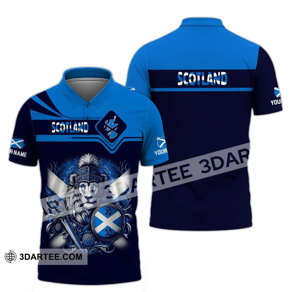 Unisex Shirt - Custom Name Scotland Sport Polo / S T-Shirt