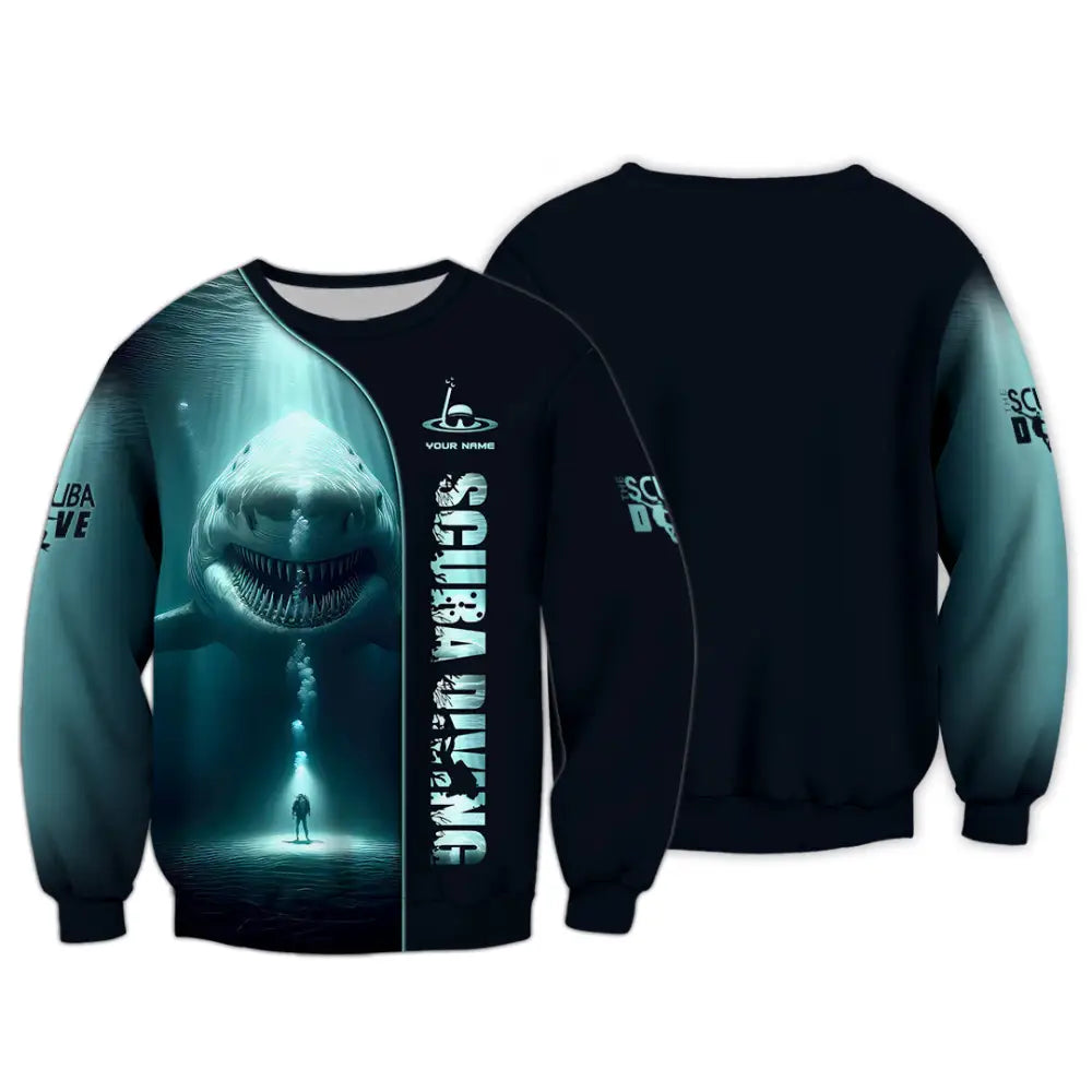 Unisex Shirt Custom Name Scuba Diving Gift Long Sleeve / S T-Shirt