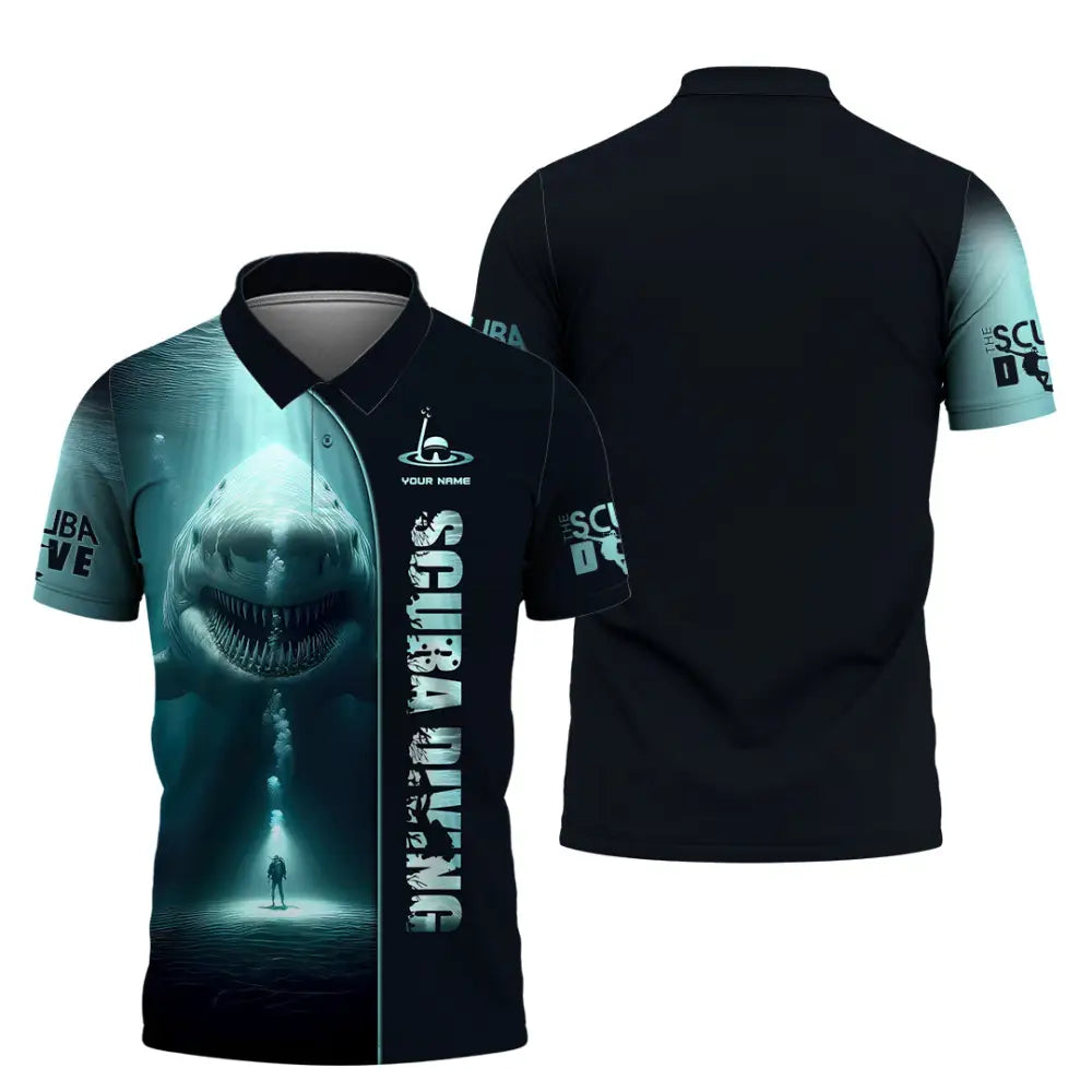 Unisex Shirt Custom Name Scuba Diving Gift Polo / S T-Shirt