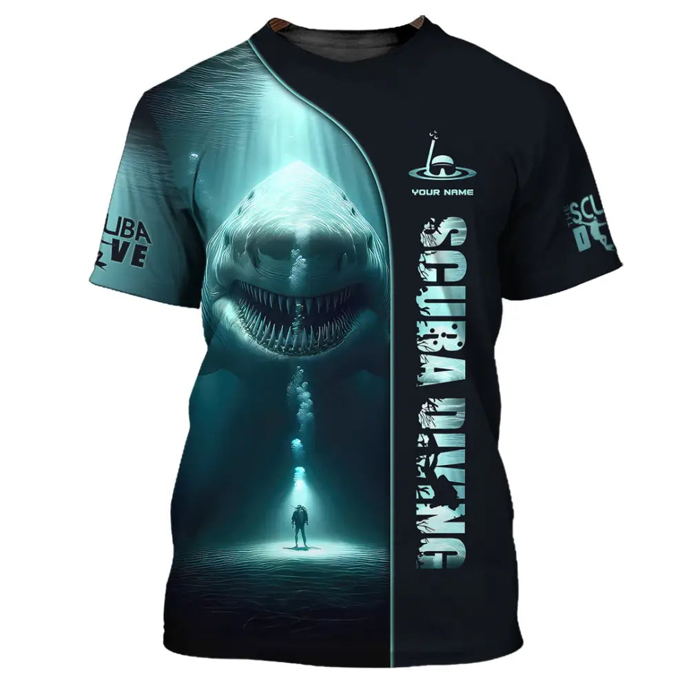 Unisex Shirt Custom Name Scuba Diving Gift T-Shirt / S T-Shirt