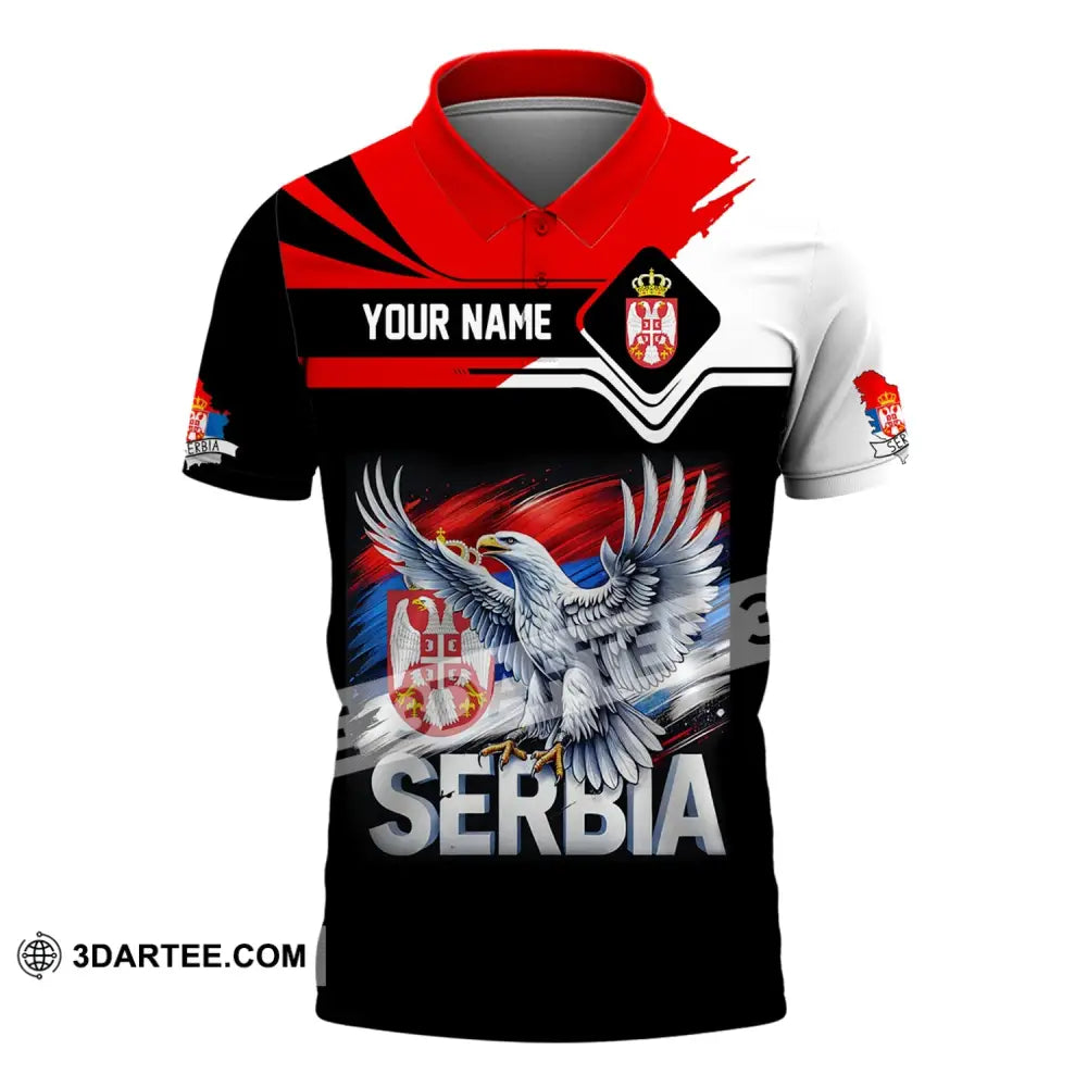 Unisex Shirt Custom Name Serbia Polo Long Sleeve Gift / S T-Shirt