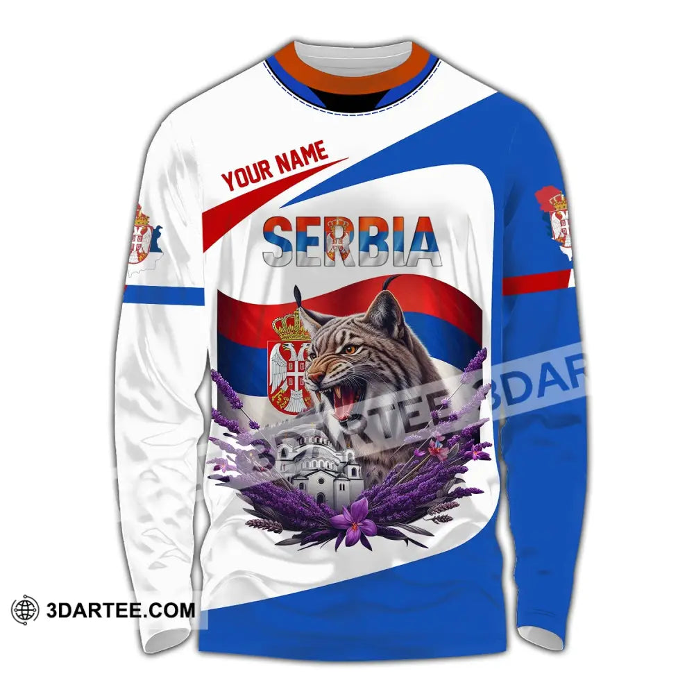 Unisex Shirt Custom Name Serbia Polo Long Sleeve Gift / S T-Shirt