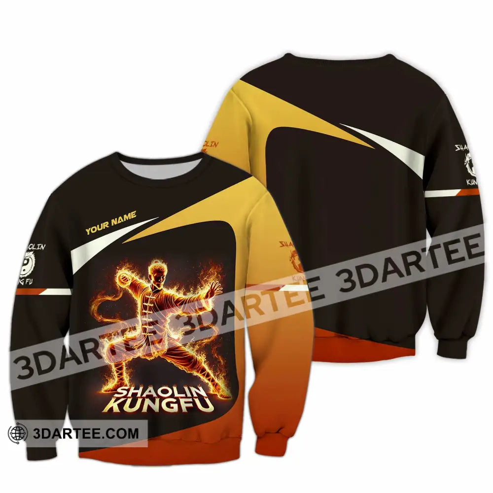 Unisex Shirt Custom Name Shaolin Kungfu Polo Long Sleeve / S T-Shirt