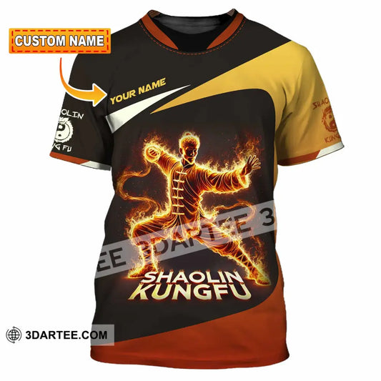 Unisex Shirt Custom Name Shaolin Kungfu Polo Long Sleeve T-Shirt