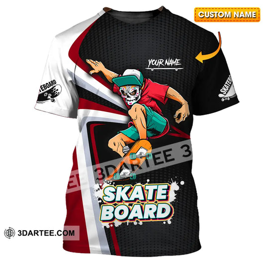 Unisex Shirt - Custom Name Skateboard Sport For Player T-Shirt