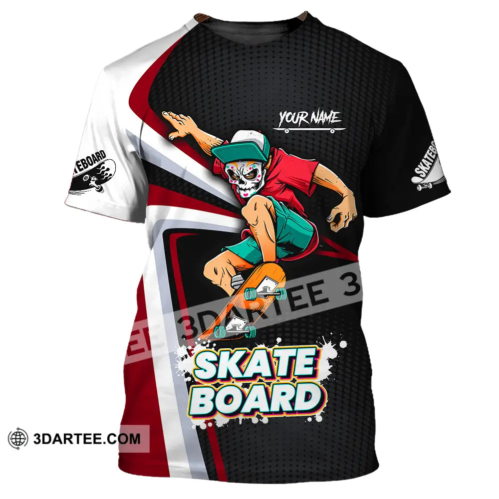 Unisex Shirt - Custom Name Skateboard Sport For Player T-Shirt / S T-Shirt