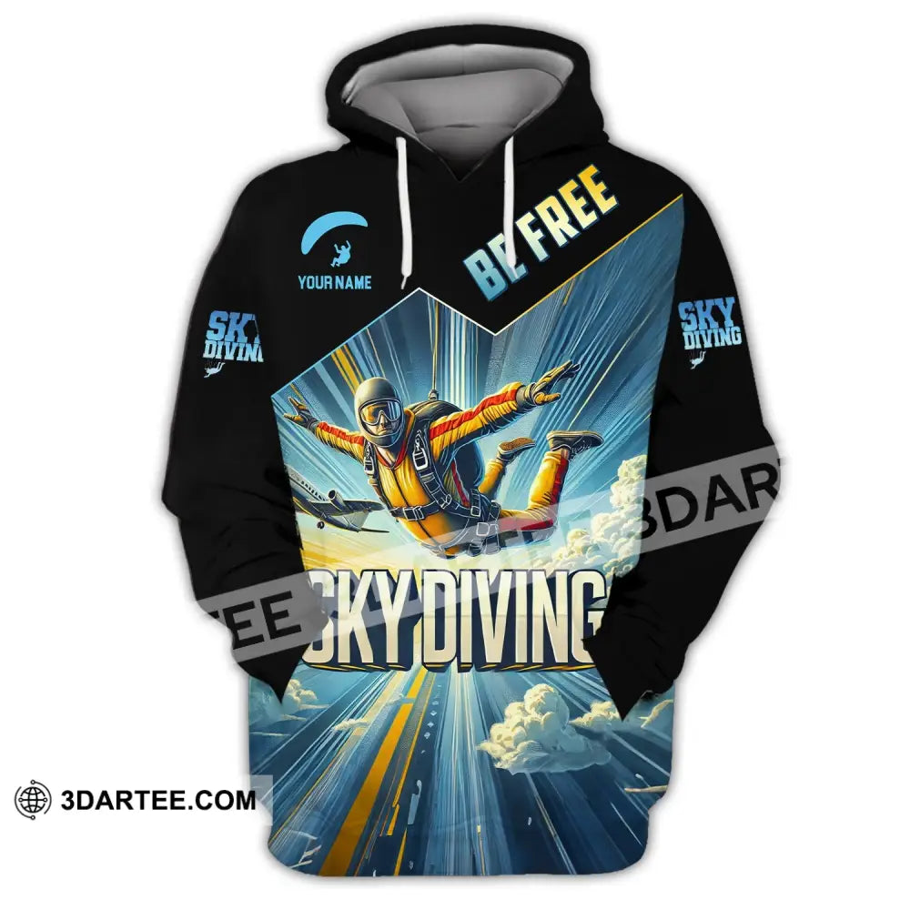 Unisex Shirt Custom Name Sky Diving T-Shirt For Lover Hoodie / S T-Shirt