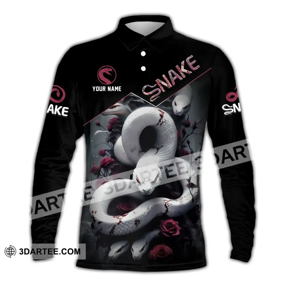 Unisex Shirt Custom Name Snake T-Shirt Hoodie Long Sleeve Polo / S T-Shirt