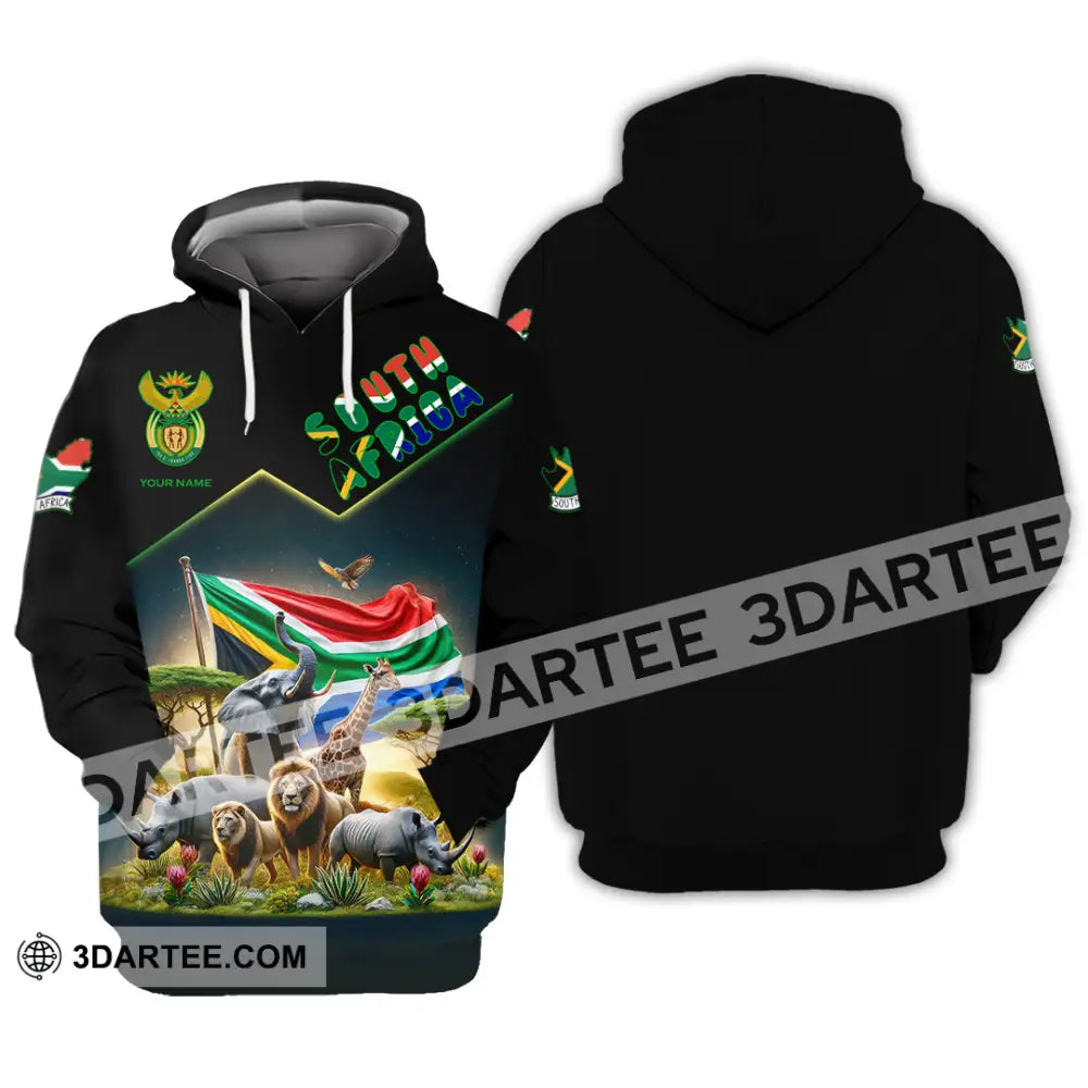 Unisex Shirt Custom Name South Africa Lover Gift Hoodie / S T-Shirt