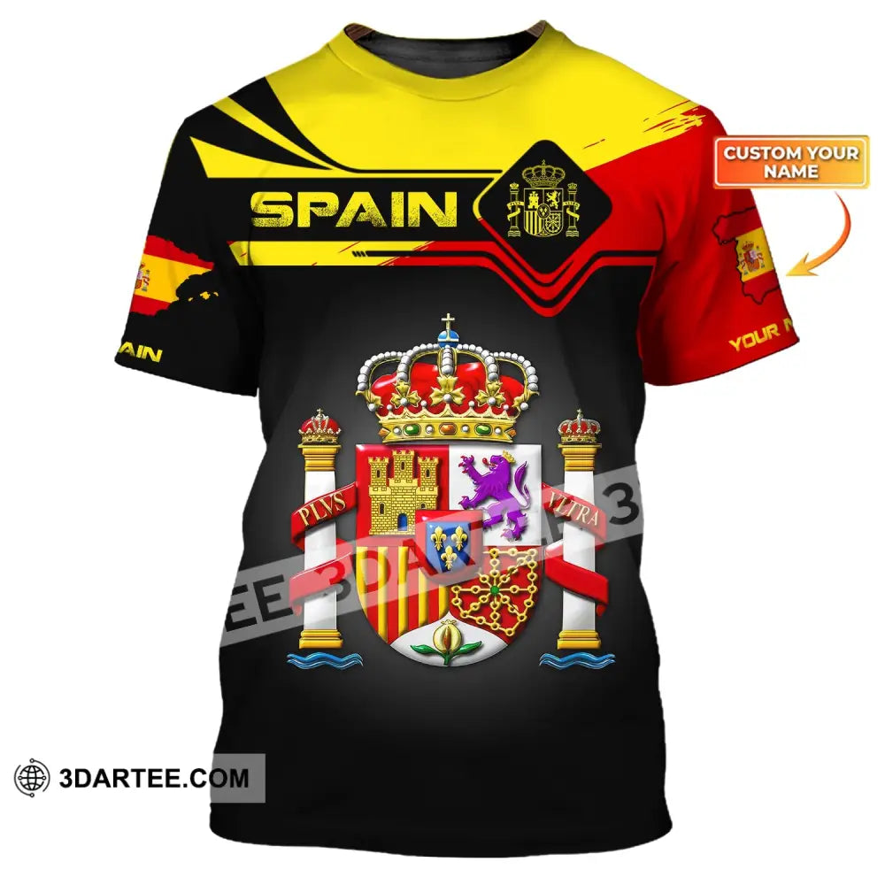 Unisex Shirt Custom Name Spain T-Shirt Spanish Pride Gift