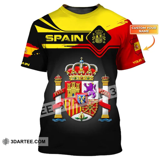 Unisex Shirt Custom Name Spain T-Shirt Spanish Pride Gift