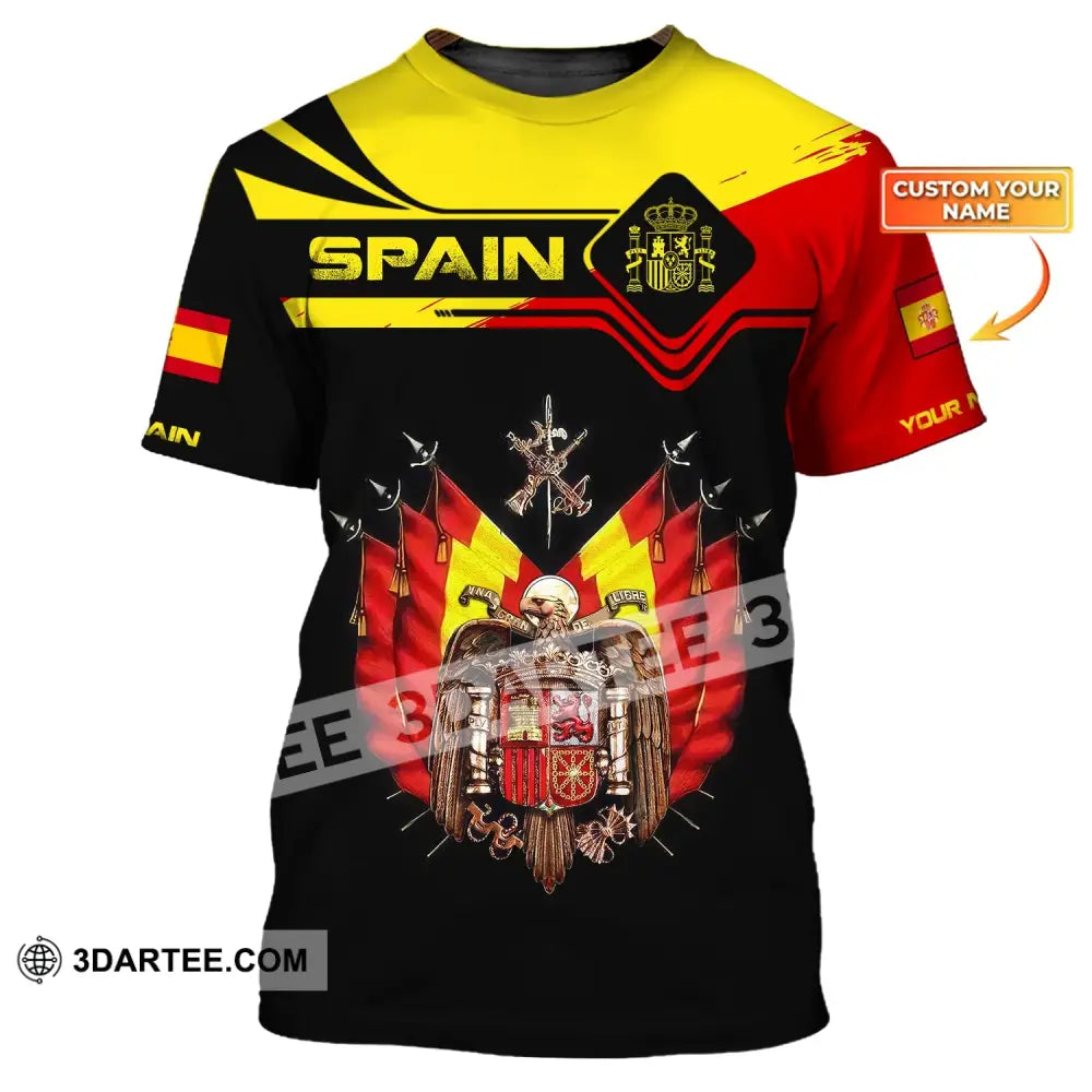 Unisex Shirt Custom Name Spain T-Shirt Spanish Pride Gift