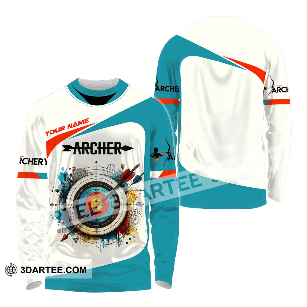 Unisex Shirt - Custom Name Sport Archery Classic Long Sleeve / S T-Shirt