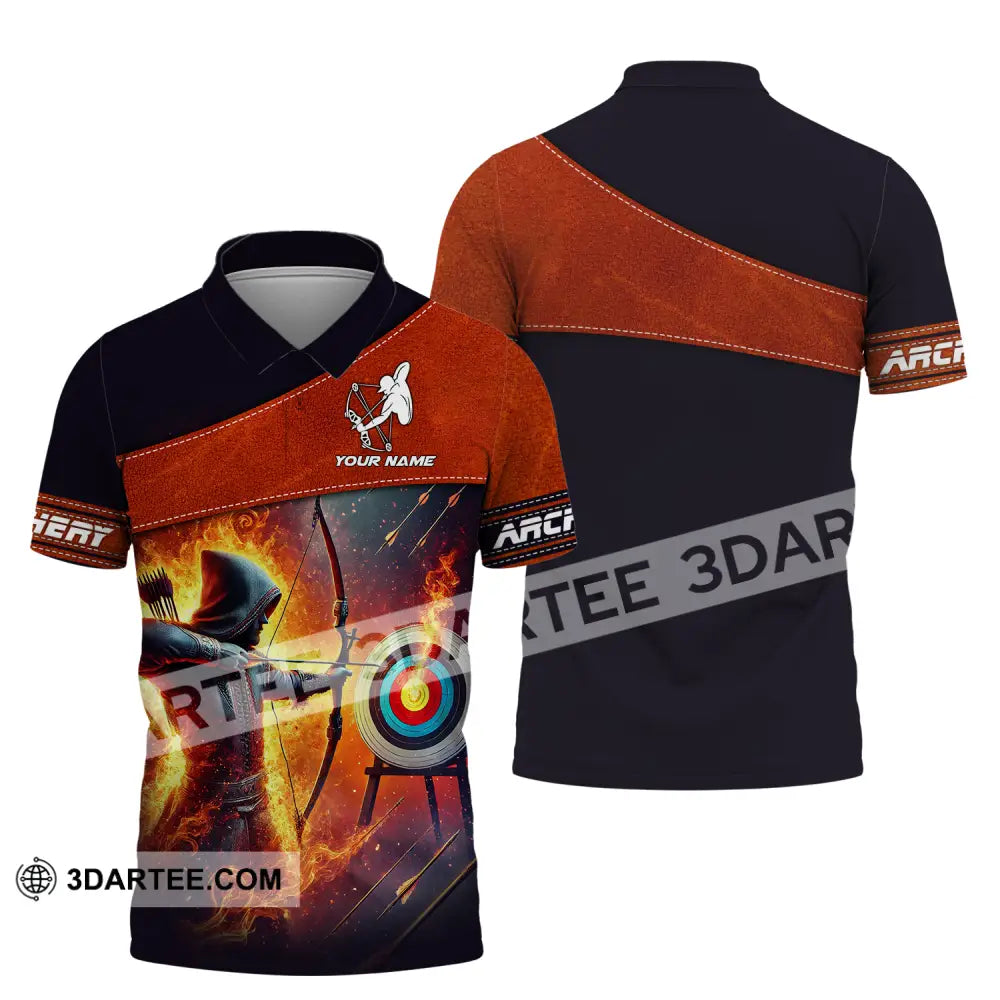 Unisex Shirt Custom Name Sport Shirt Archery Lover Polo Shirt / S T shirt